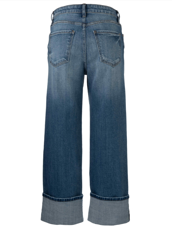 Kut Sienna High Rise Straight Leg-Rolled Up 5" Jean