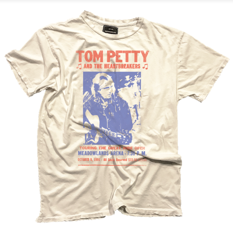 Retro Brand Tom Petty Graphic Black Label Tee