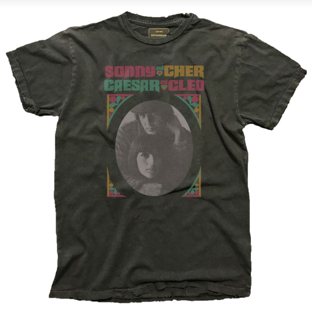 Retro Brand Sony and Cher Image Black Label Tee