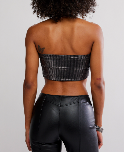 Free People Amelia Foil Bandeau Top