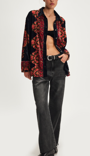 Free People One Night Velvet Top