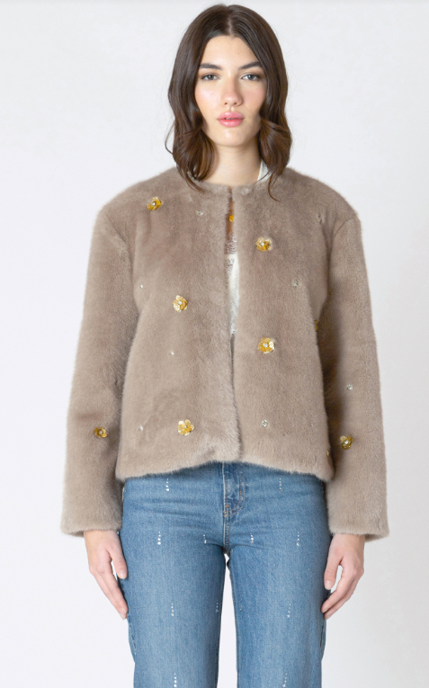 Dex Faux Fur Embellished Jacket