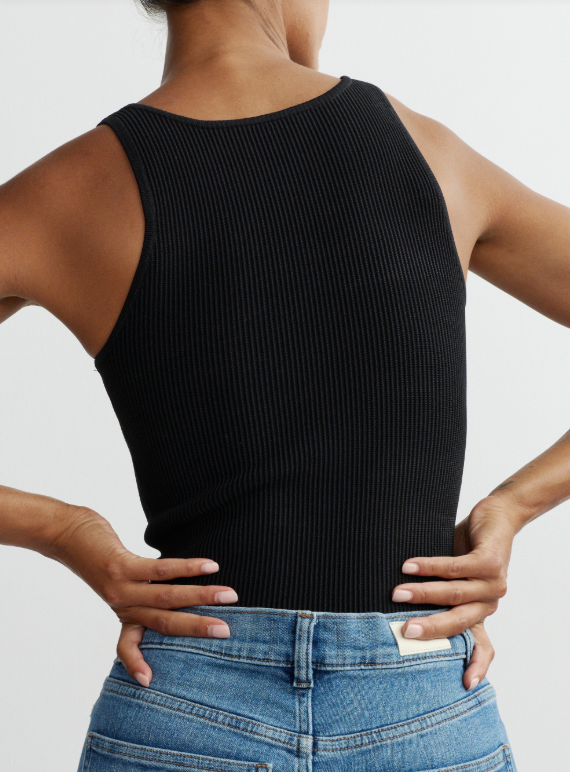DL1961 Scoop Neck Tank: Instasculpt™ Rib Knit
