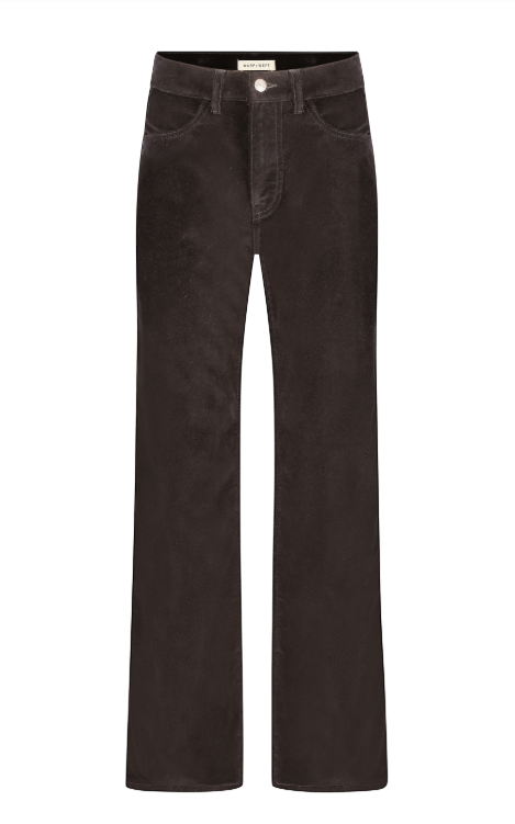 Warp + Weft Sat Velvet 90's Straight Pant