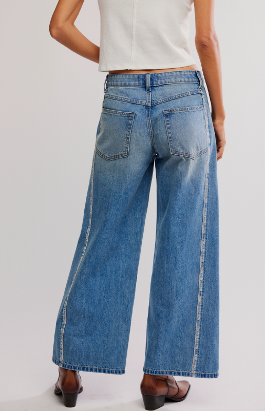 Free People On The Edge Wide Leg Jean