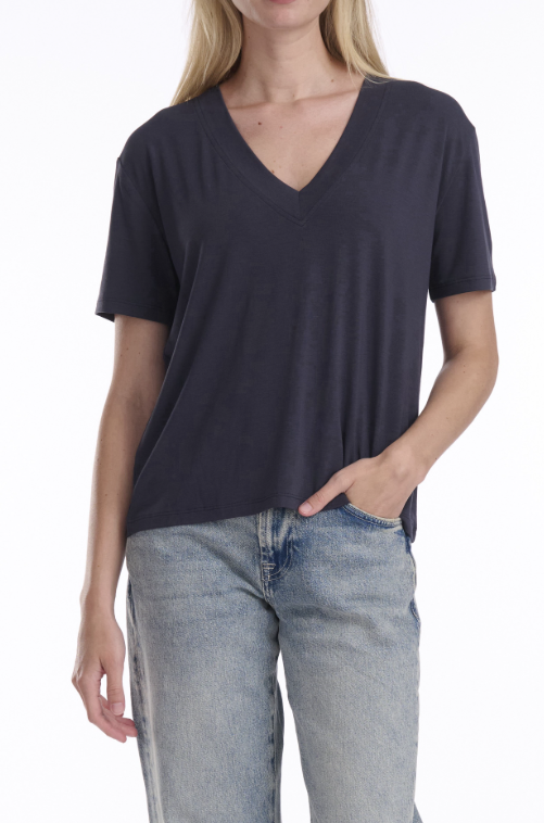 Splendid Kacey Bamboo V-Neck Short Sleeve Tee