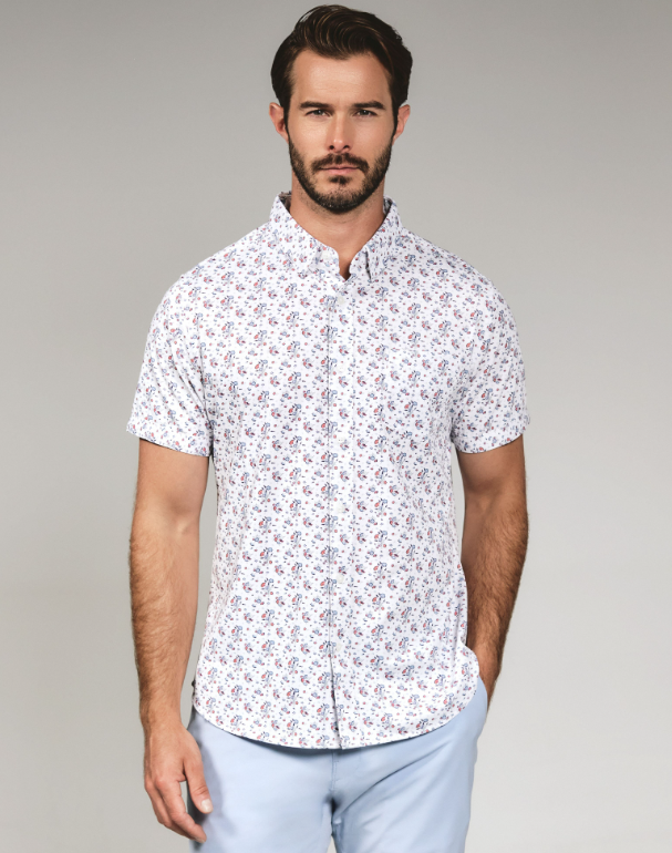 7 Diamonds Mulberry Short Sleeve Shirt