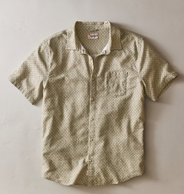 Marine Layer Short Sleeve Classic Stretch Selvage Shirt