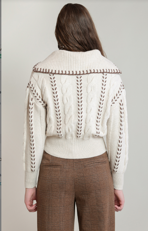 Dex Cable Zip-Up Cardigan