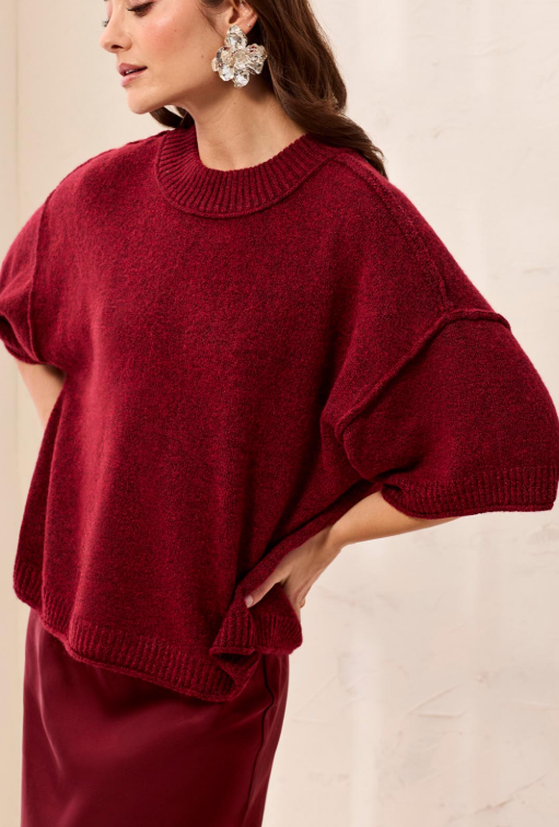 Tribal Lofty Elbow Sleeve Crewneck Sweater