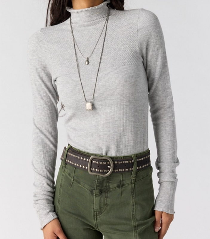 Free People So Soft Seamless Mock Neck Tee