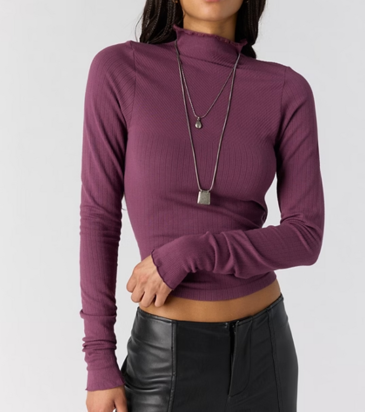 Free People So Soft Seamless Mock Neck Tee