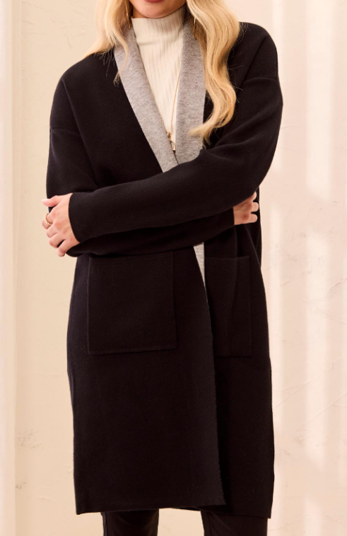 Tribal LS Coatigan With Pockets