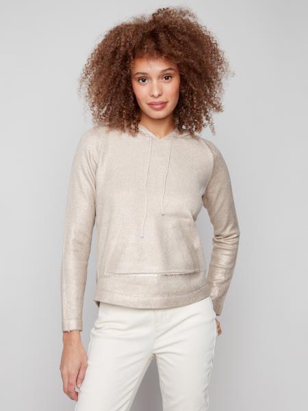 Charlie B Plush Knit Hoodie Sweater