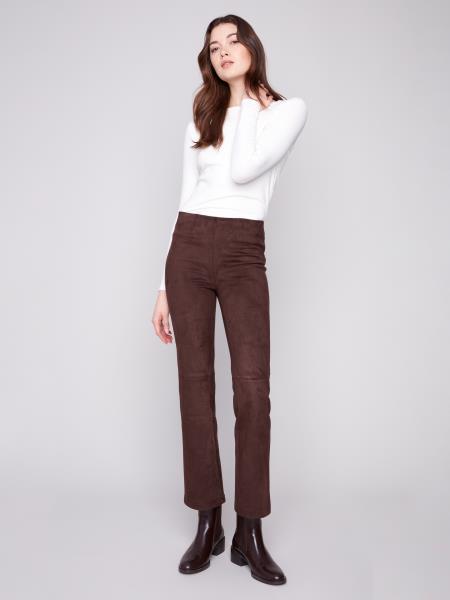 Charlie B Faux Suede Pull-On Pants