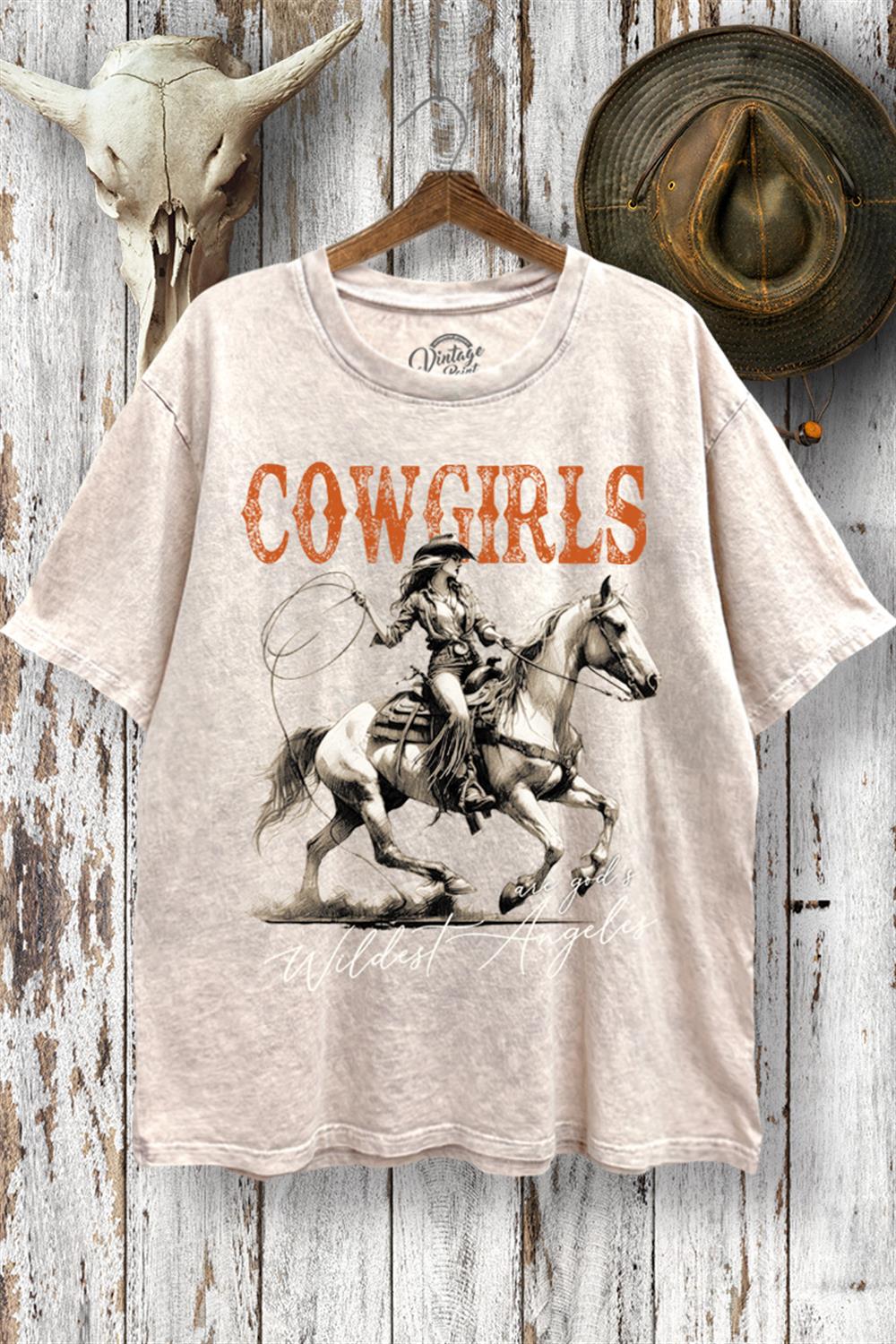G Mini Cowgirls Graphic Mineral Tee