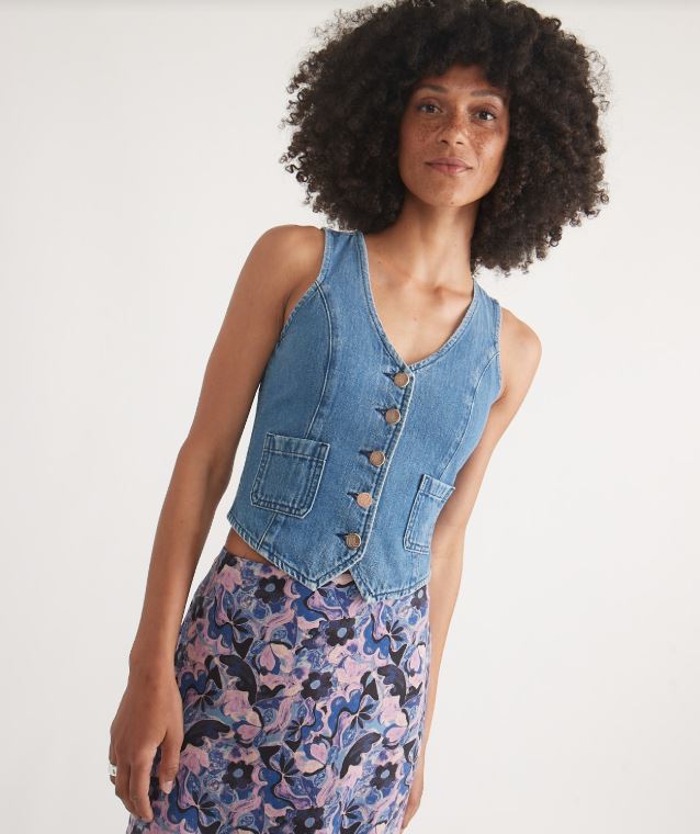 Marine Layer Daisy Denim Vest