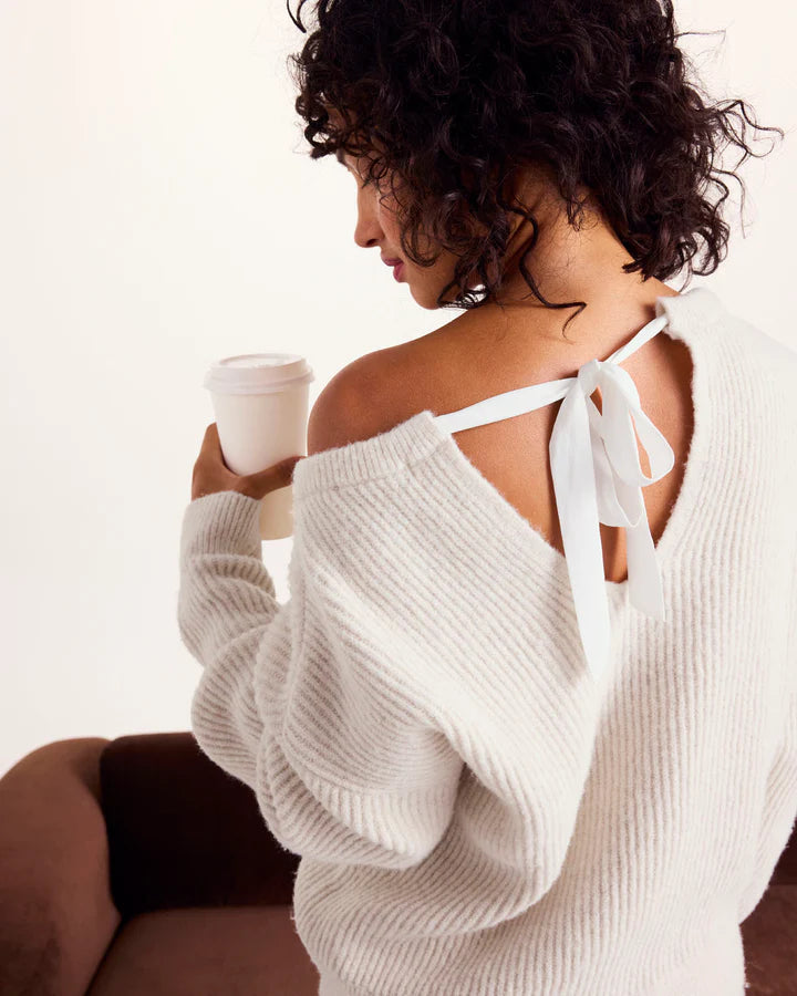 Splendid Stassi Satin Tie Sweater