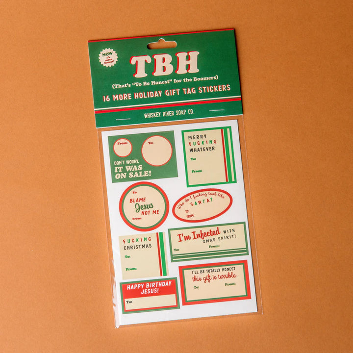 Whiskey River Soap TBH Holiday Gift Tag Sticker Pack - Edition #2