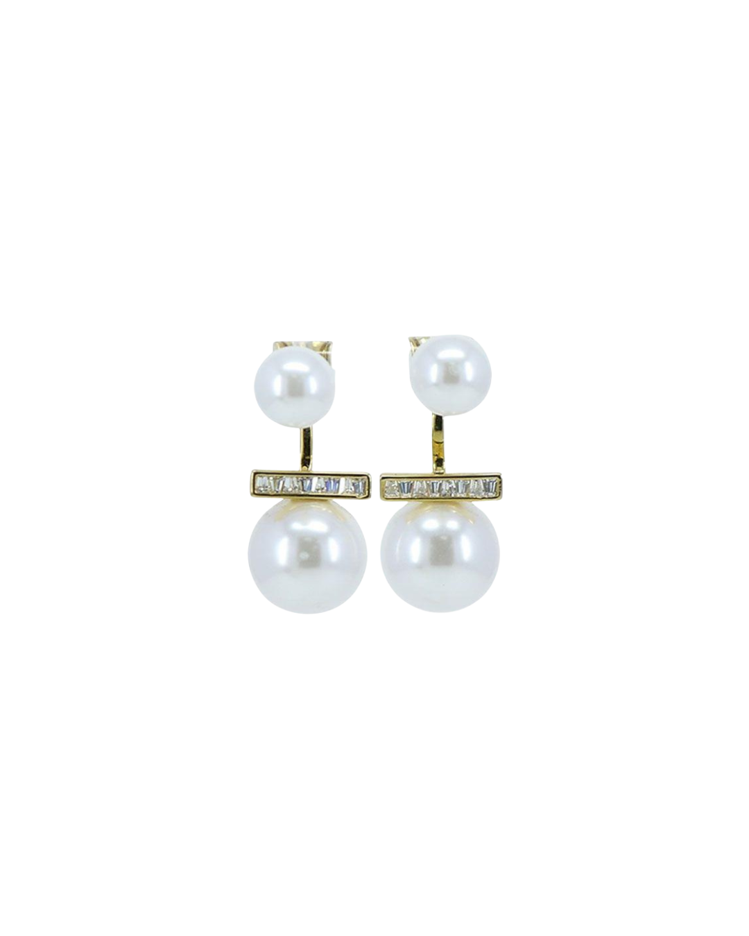 Joia Pearl Bar Drop Earrings