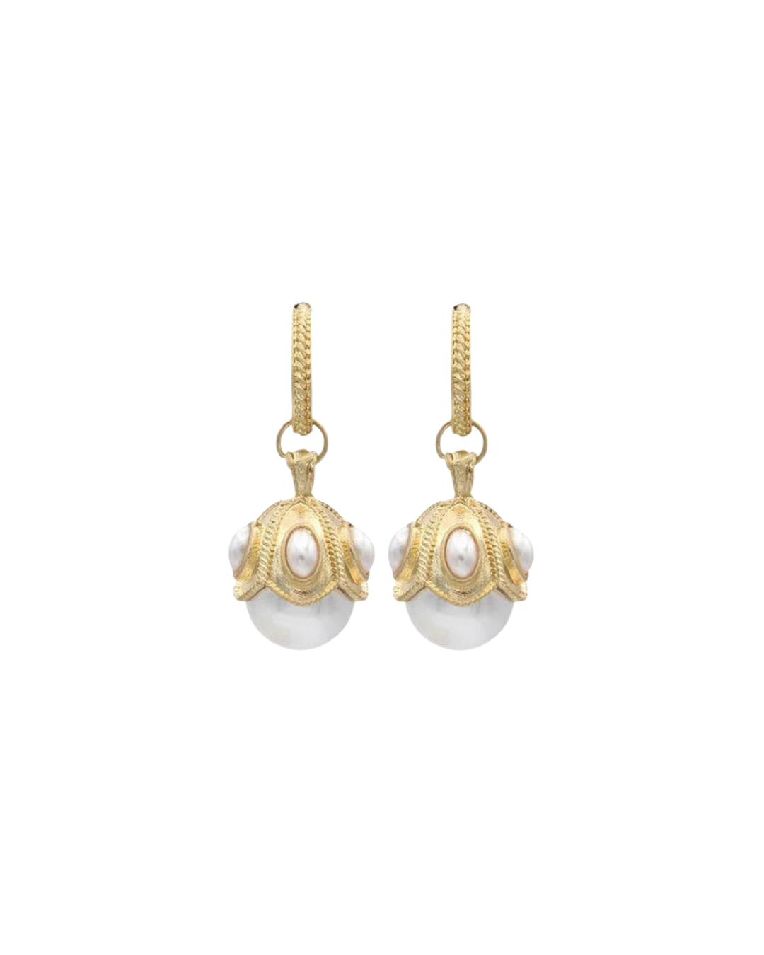 Joia Vintage Pearl Bead Drop Earrings