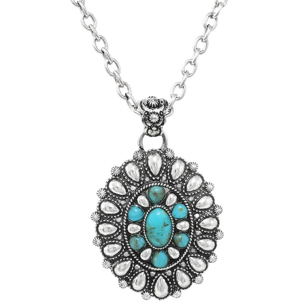 Joia Western Concho Pendant Metal Necklace