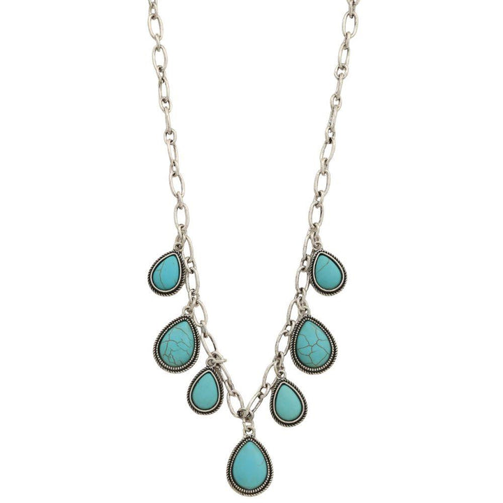 Joia Western Style Teardrop Metal Necklace