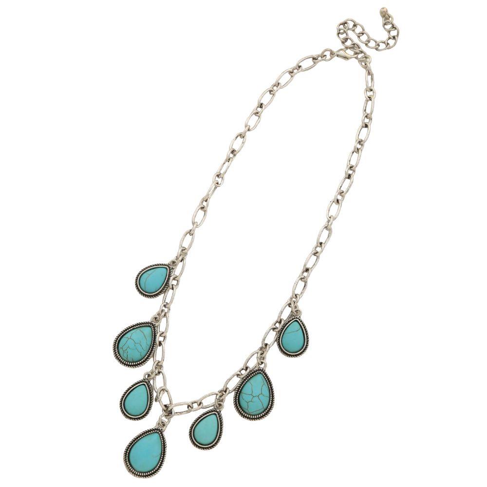 Joia Western Style Teardrop Metal Necklace