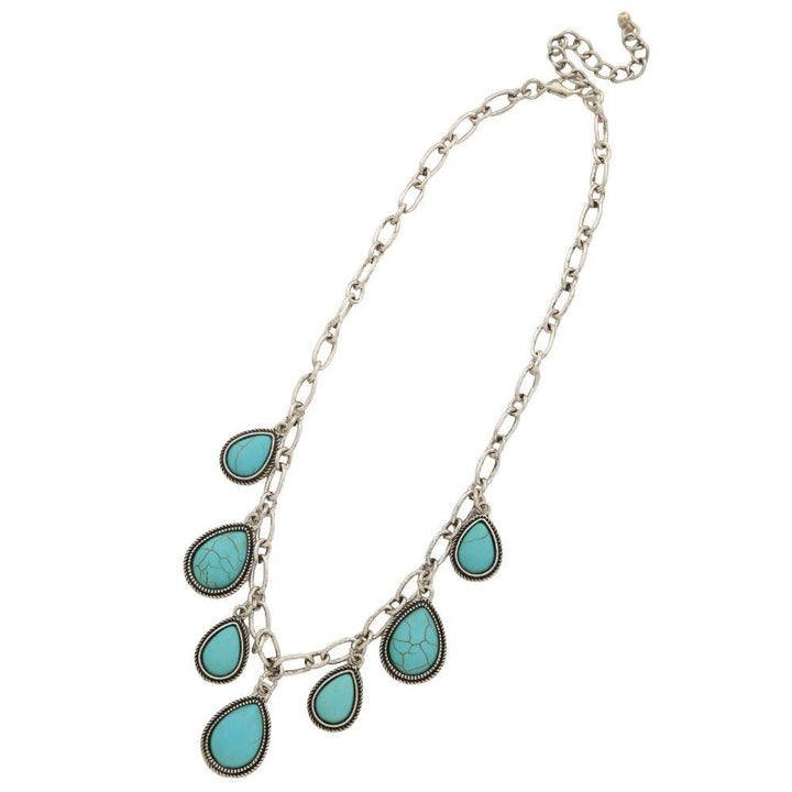 Joia Western Style Teardrop Metal Necklace