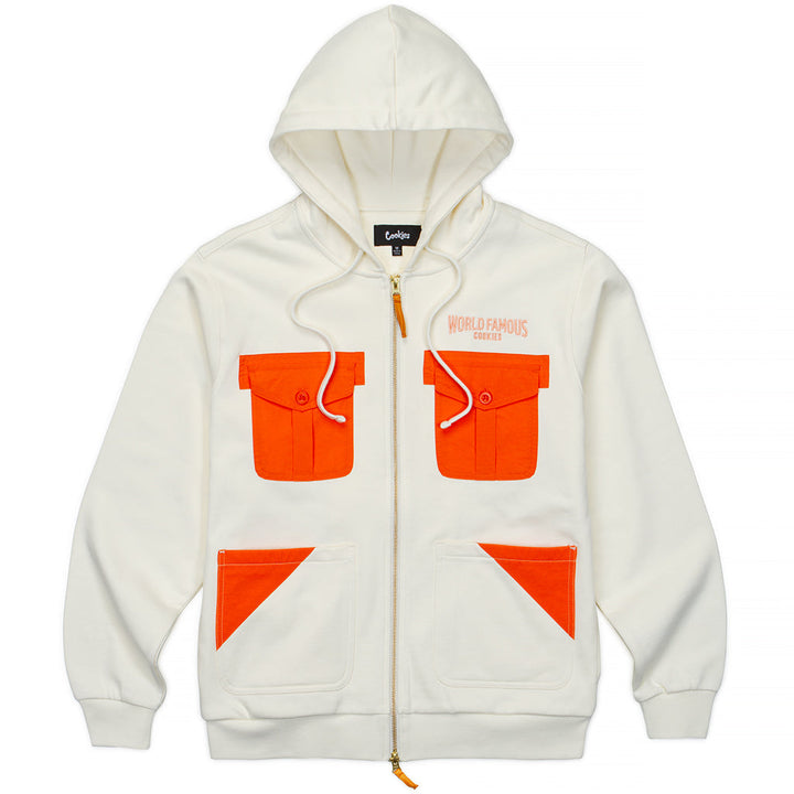 Cookies Workwear Zip Up Hoodie With Contrast Pocket Detail