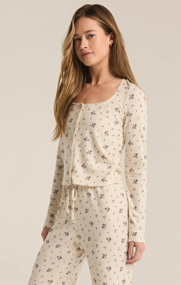 Z Supply Tess Rosebud Long Sleeve Top