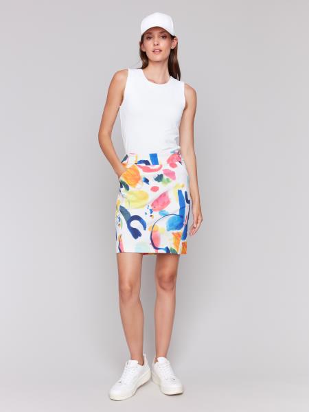 Charlie B Printed Stretch Skort