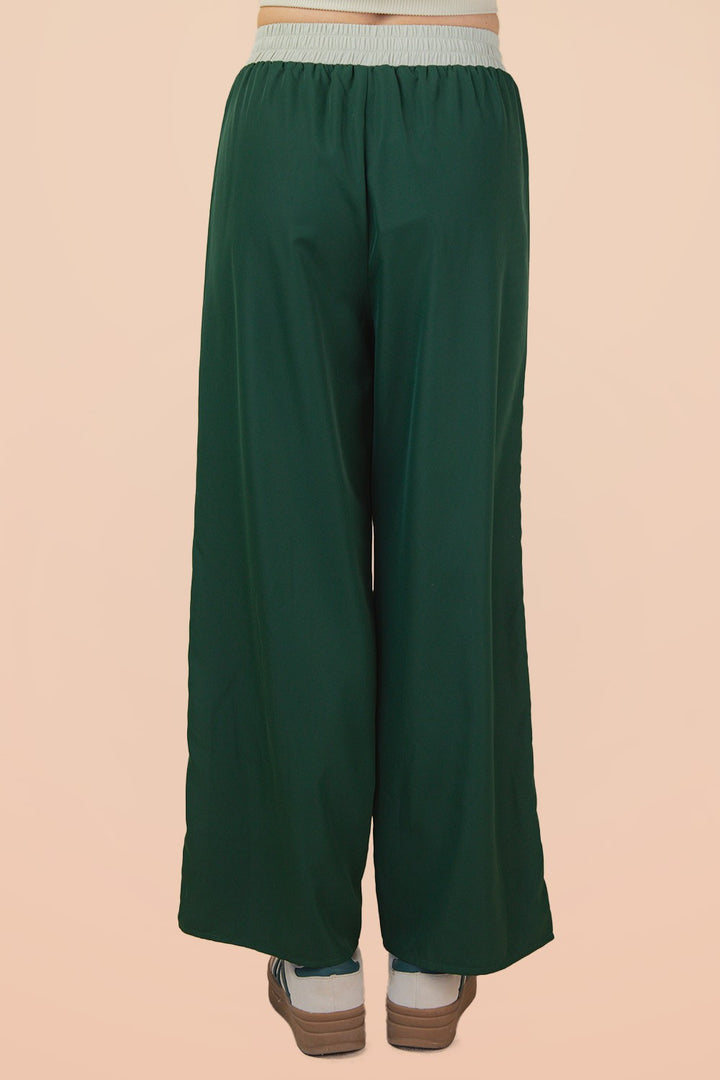 Very J Wide Leg Track Pants W/ Piping Detail