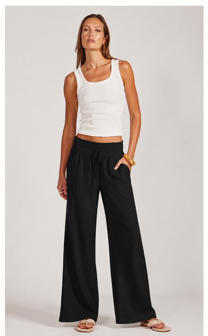 Bobi Coastal Cotton Wide Leg Pant