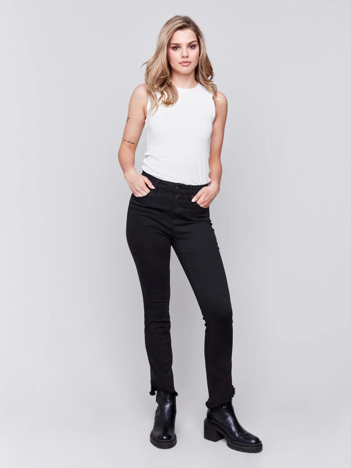 Charlie B Asymetrical Hem Bootcut Pant