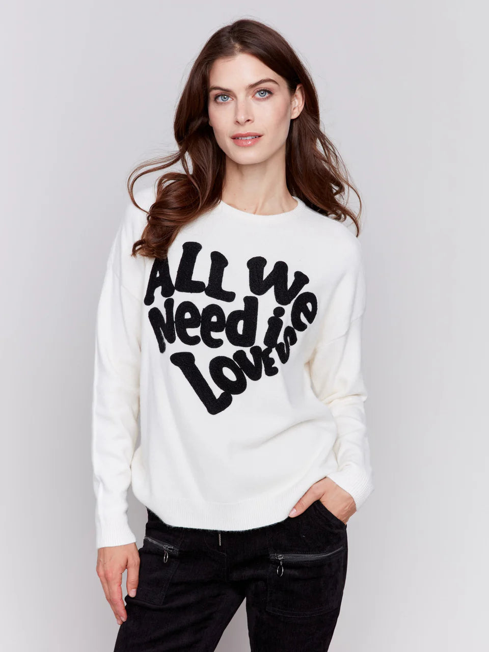 Charlie B All We Need Is Love Sweater