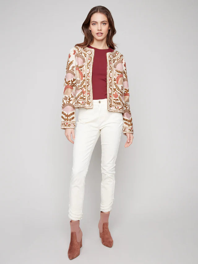 Charlie B Edge to Edge Embroidered Jacket