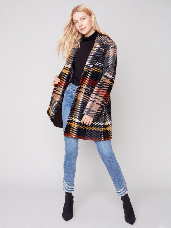 Charlie B Plaid Coat With Lining