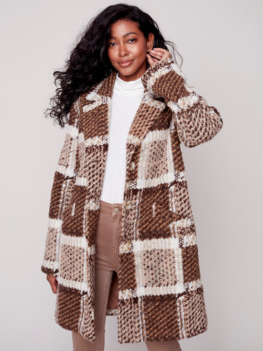 Charlie B Plaid Coat With Lining