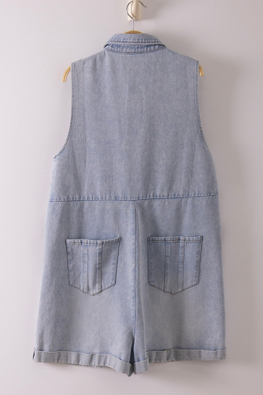 Very J Casual Denim Romper