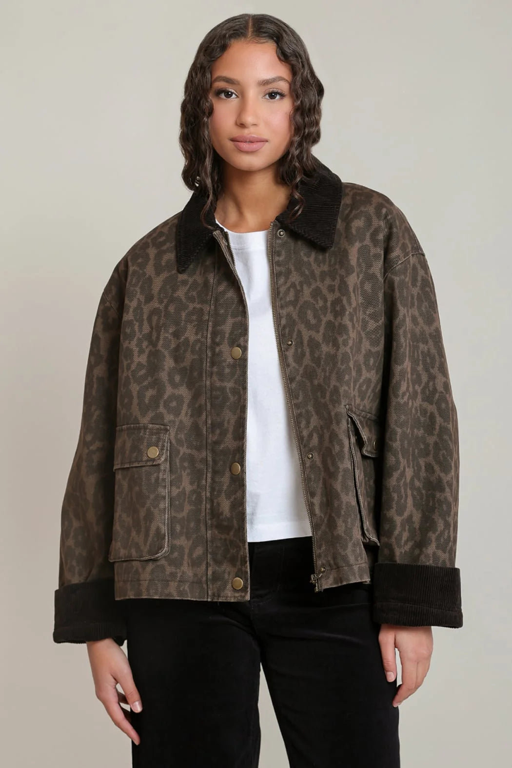 Dex Leopard Denim Jacket