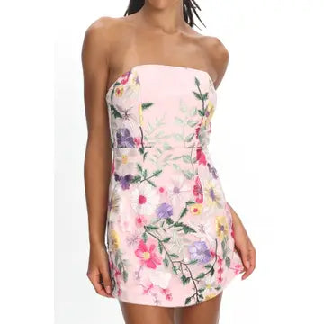 One & Only Floral Embellished Mini Dress