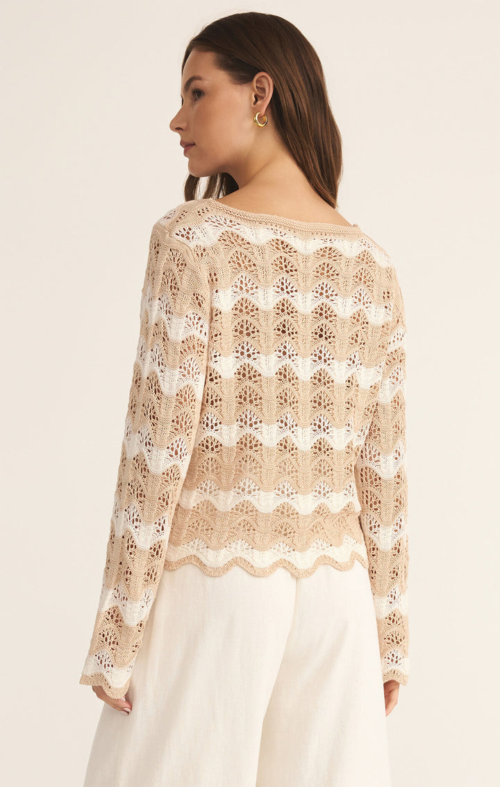 Z Supply Azura Stripe Crochet Sweater