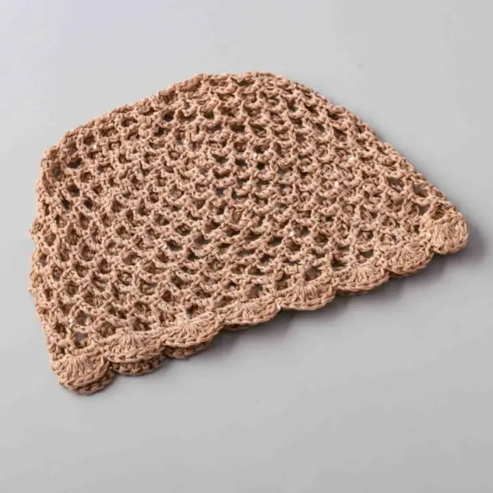 Joia Crochet Scalloped Headpiece Beanie