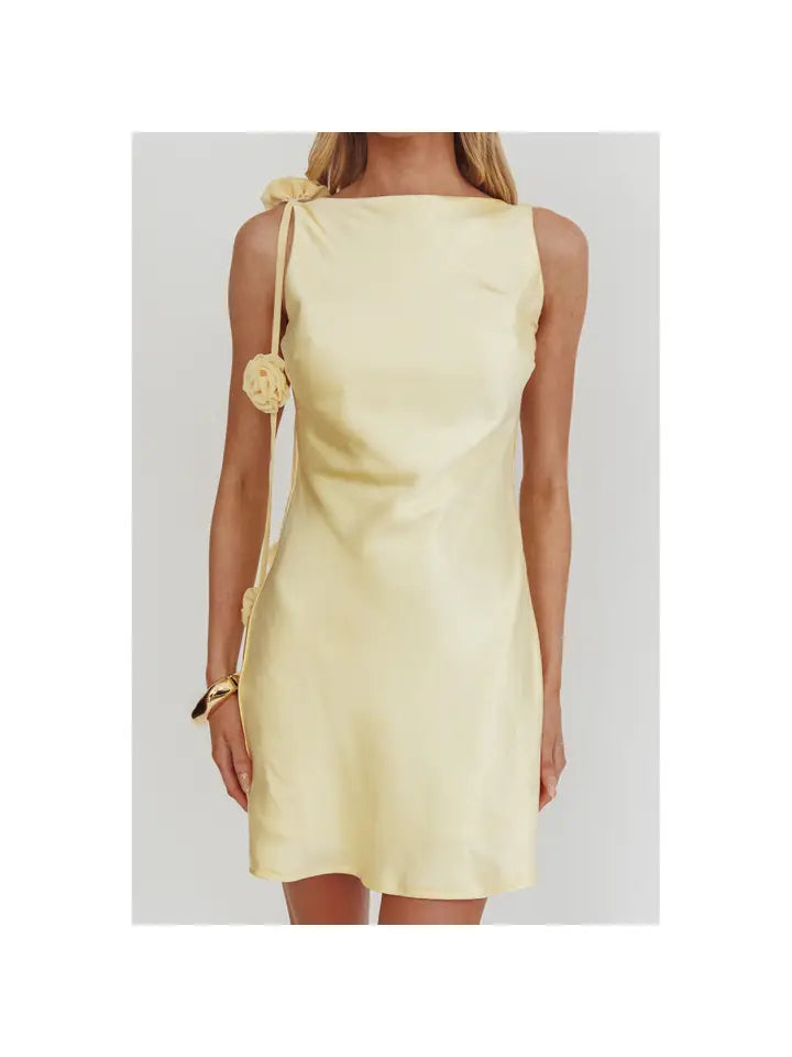 One & Only Boatneck Floral Mini Dress