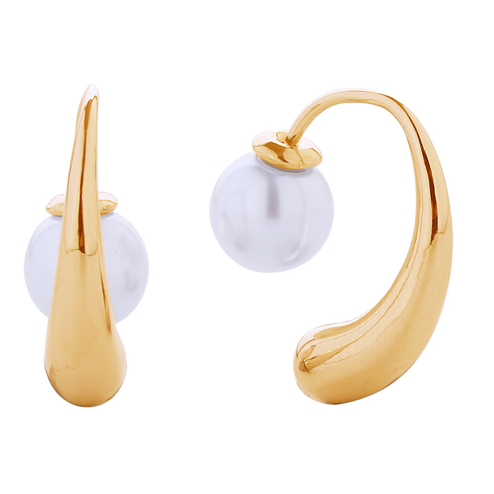 Joia Gold Dipped Prince Rupert Drop Pearl Earrings