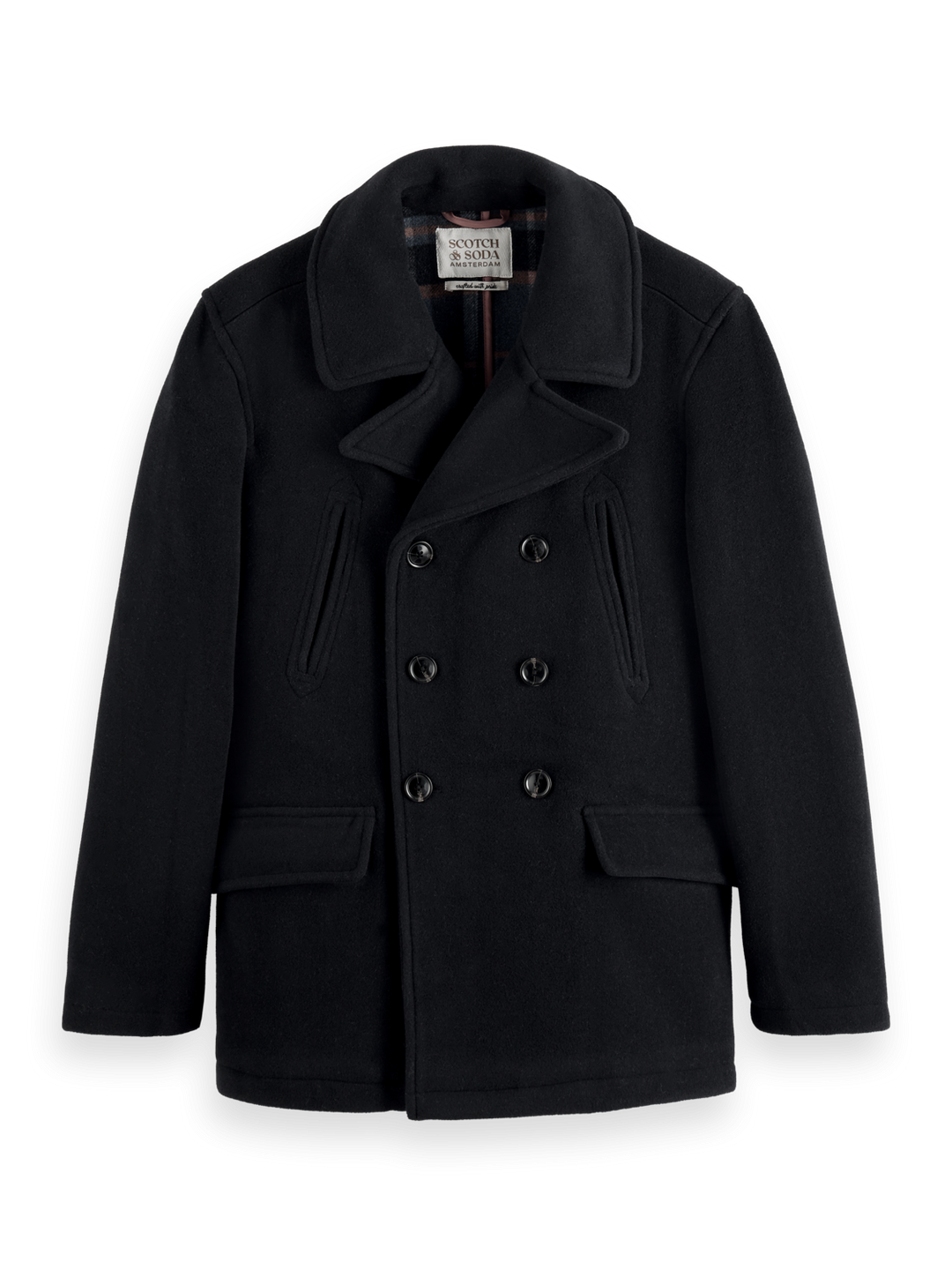 Scotch & Soda Wool Blend Peacoat