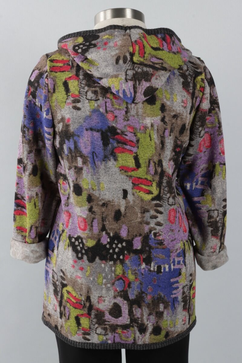 Trisha Tyler Printed Double Knit Coat