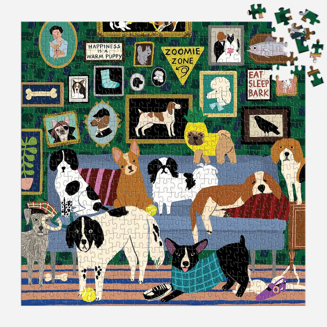 Galison Lounge Dogs 500 Piece Puzzle