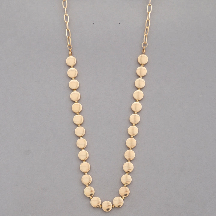Joia Metal Disc Link Necklace